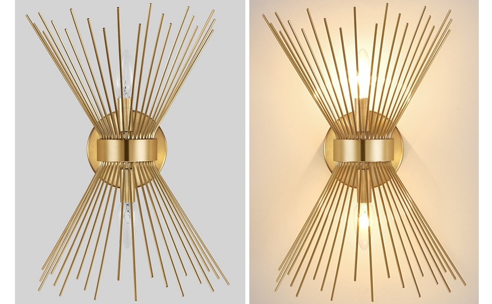 brushed gold vanity light