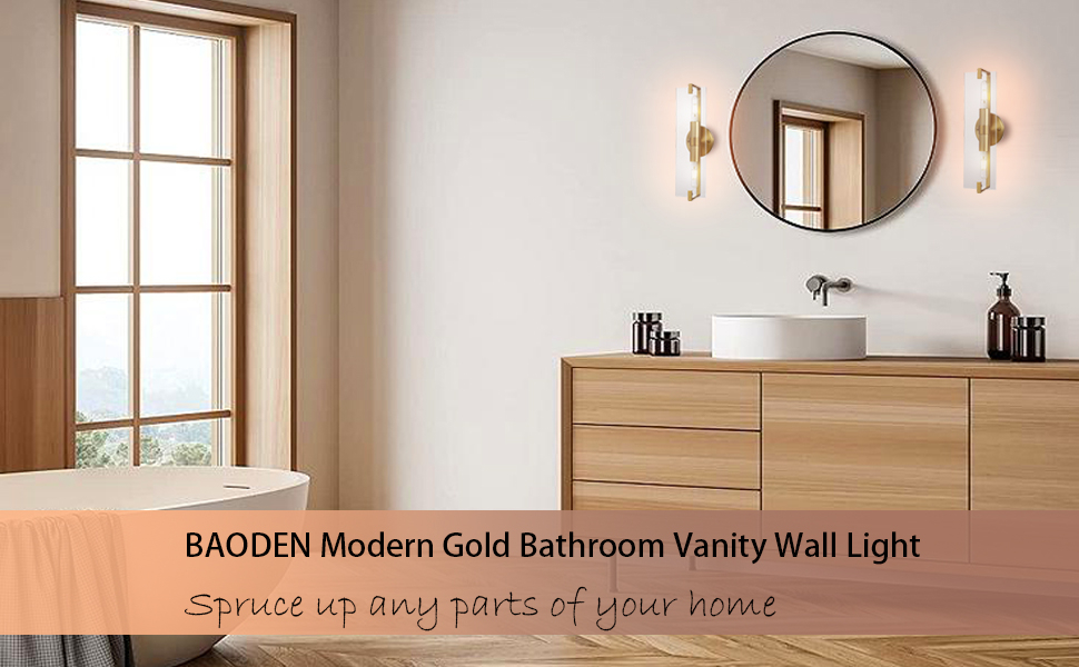 gold Bathroom Vanity Wall Sconce