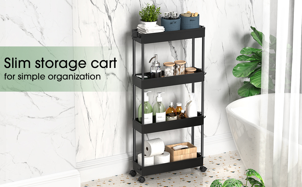 Slim storage cart